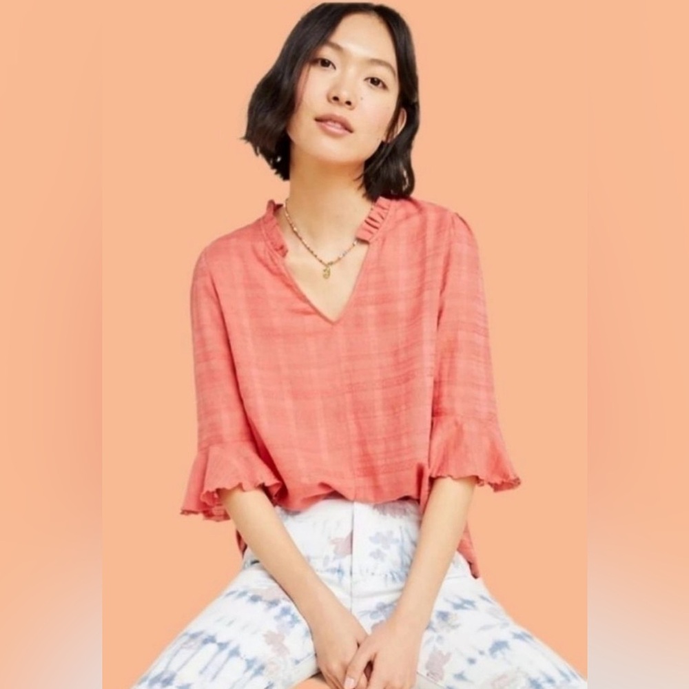Anthropologie Dolan Tandy Ruffled Top SM